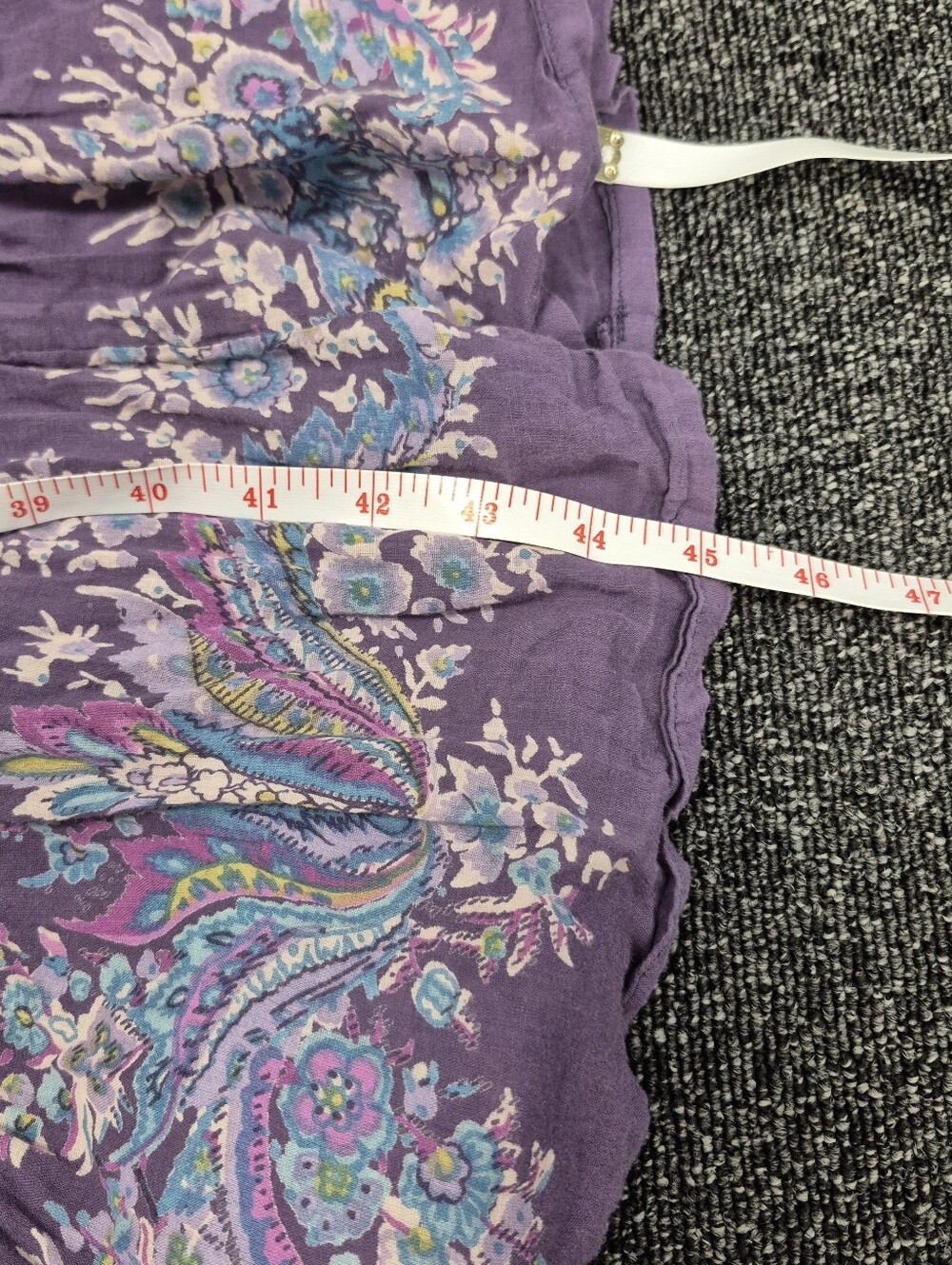 Pura Vida Boho Paisley Cotton Maxi Dress Purple Sun Dress Size 2 - Picture 9 of 11